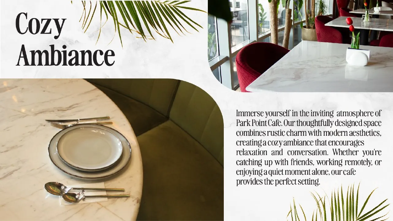 Park Point Cafe interior ambience