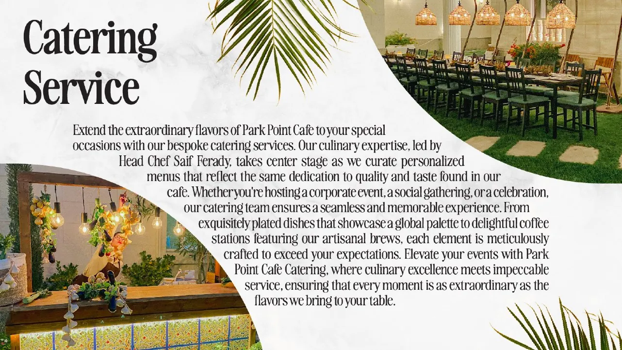 Park Point Cafe catering service